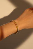 18K Gold Stainless Steel Diamond Bracelet