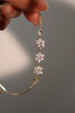 14K Real Gold Plated Diamond Flake Bracelet