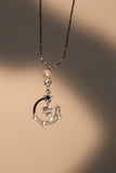 Platinum Plated Moonlight Dangle Necklace