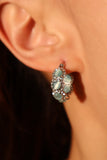 Green Opal Hoop Earrings