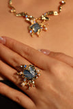18K Real Gold Plated Blue Shell Ring
