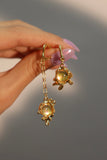18K Real Gold Plated Opal Dangle Earrings