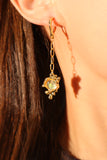 18K Real Gold Plated Opal Dangle Earrings
