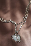 5 PCS Bundle- Y2K Gemstone Rings + Opal Necklace - Cutethingscommin