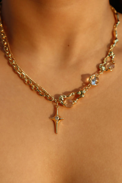 18K Real Gold Plated Moonlight Star Necklace – Cutethingscommin