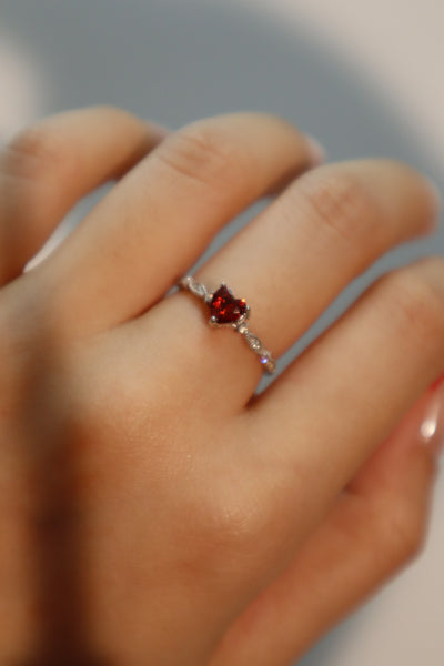 Handmade silver ring, red smalt dome ring, red kiss ring, chunky statement ring, gift for her ring, love gift 2024 ring, sterling silver ring