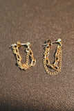 18K Gold stainless steel chain hoop Earrings