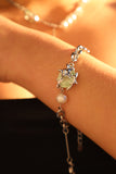 Jade Pearl Silver Bracelet