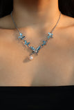 Blue Butterfly Pearls Necklace