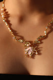 18K Real Gold Plated Pink Shell Necklace