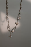 Platinum Plated Pearl Star Necklace