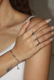 Platinum Plated Multi Diamond Bowknot Bracelet (Pre-order）