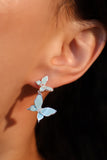 Blue Butterfly Fluttering Earrings