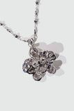 Platinum Plated Orchid Necklace