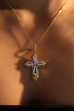 Mix Metal Cross Necklace