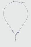 Platinum Plated Moonstones Star Necklace