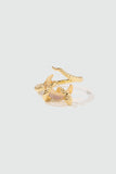 20K Real Gold Plated Moon Snake Ring (Pre-order)