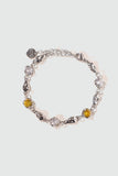 Platinum Plated Citrine Diamond Bracelet