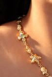 18K Real Gold Plated Mermaid Sea Shell Necklace