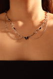 Black Gem Butterfly Necklace