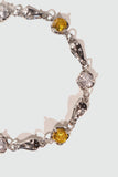 Platinum Plated Citrine Diamond Bracelet