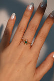 24K Gold Vermeil Emerald Blossom Ring