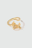 20K Real Gold Plated Moon Snake Ring (Pre-order)