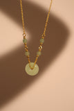 18K Real Gold Plated Multi Jade Necklace