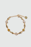 18K Real Gold Plated Citrine Diamond Bracelet