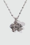 Platinum Plated Orchid Necklace