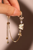 14K Real Gold Plated Enamel Butterfly Bracelet
