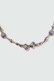 Platinum Plated Blue Crystal Necklace