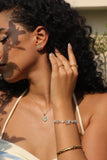 14K Real Gold Plated Blue Butterfly Moonstone Bracelet (Pre-order)
