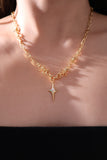 18K Real Gold Plated Multi Knot Star Necklace
