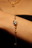 18K Real Gold Plated Moonstone Saturn Star Bracelet