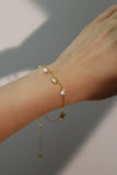18K Gold Vermeil Sea Shell Pearls Bracelet