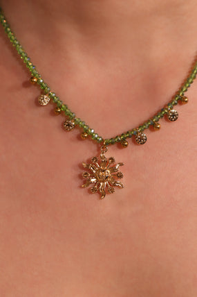 14K Real Gold Plated Sun Garden Necklace