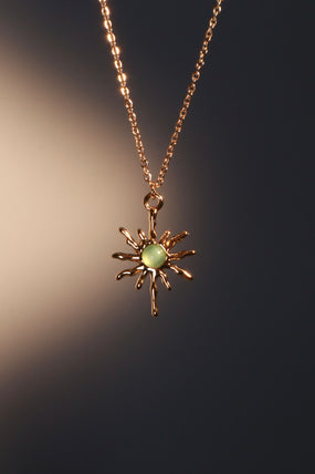 18K Real Gold Plated Pole Star Wave Layer Necklace