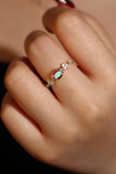 14K Real Gold Plated Blue Moonstone Ring