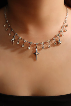 Multi Diamond Star Necklace