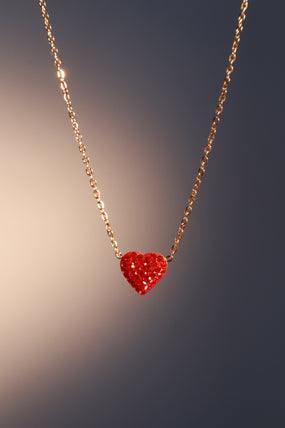 18K Gold Stainless Steel Overflowing Heart Necklace