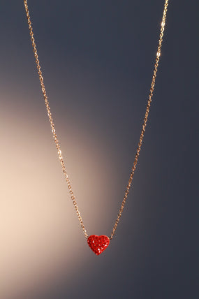 18K Gold Stainless Steel Overflowing Heart Necklace