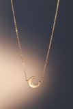 18K Real Gold Plated Diamond Shell Moon Necklace