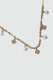 14K Real Gold Plated Lucky Pearl Beads Necklace