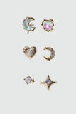 6 Pcs Moonstone + Starlet Earrings Bundle