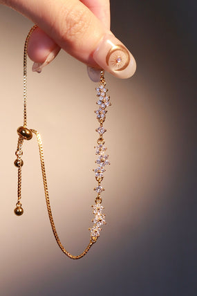 Gold Plated Sunlit Petals Bracelet