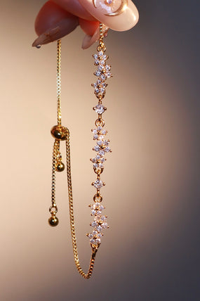 Gold Plated Sunlit Petals Bracelet