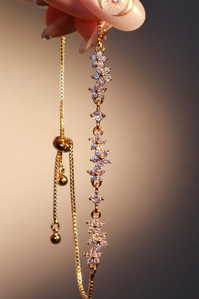 Gold Plated Sunlit Petals Bracelet