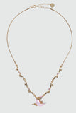 18K Real Gold Plated Pink Natural Shell Moon Necklace