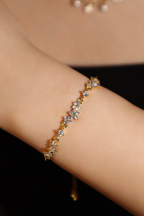 Gold Plated Sunlit Petals Bracelet